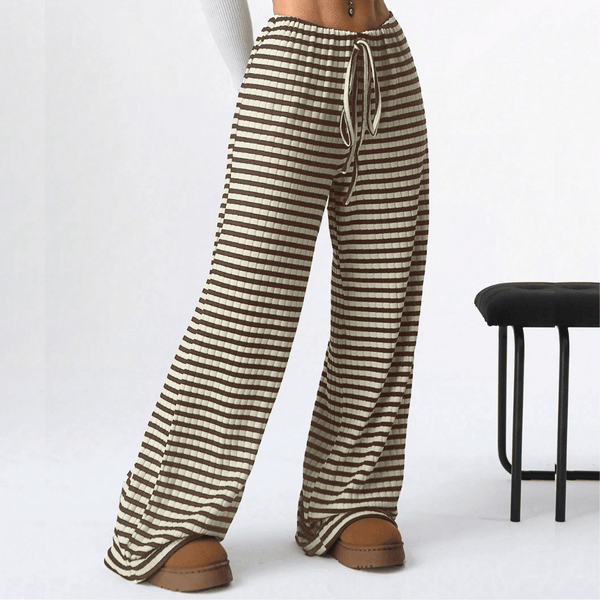 Pantalons de loisirs femme - lounge wear doux avec design évasé pour les journées décontractées