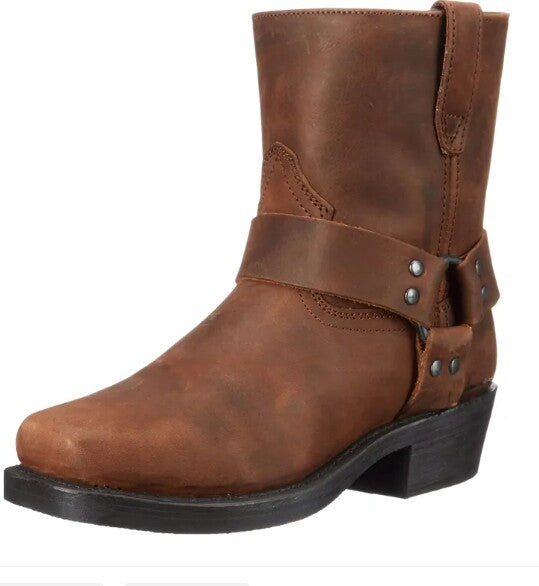 Bottes de cowboy en similicuir (PU) - chaussures pour femme au style vintage et robuste