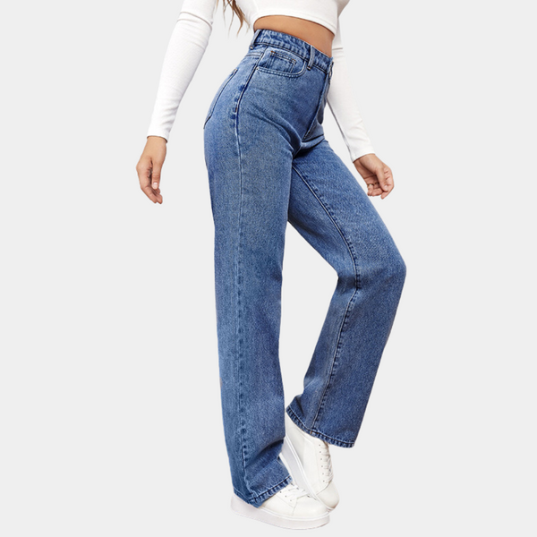 Jean baggy - jeans taille haute pour femmes tendance