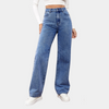 Jean baggy - jeans taille haute pour femmes tendance