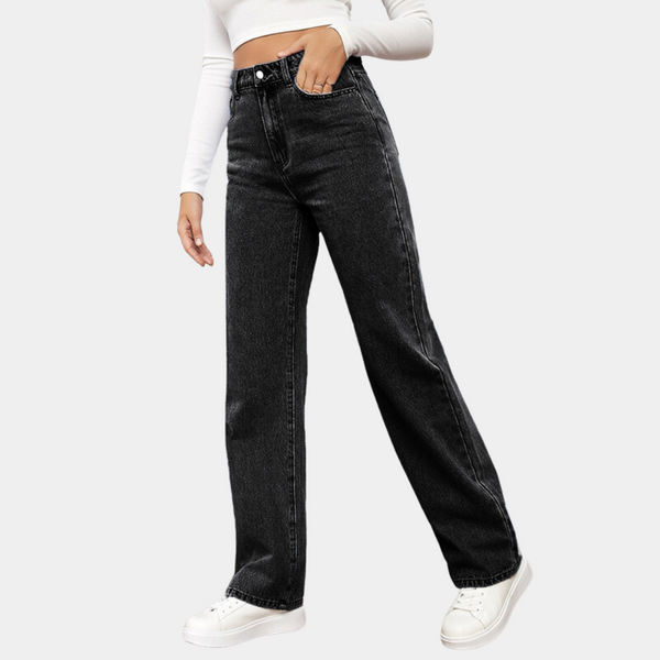 Jean baggy - jeans taille haute pour femmes tendance
