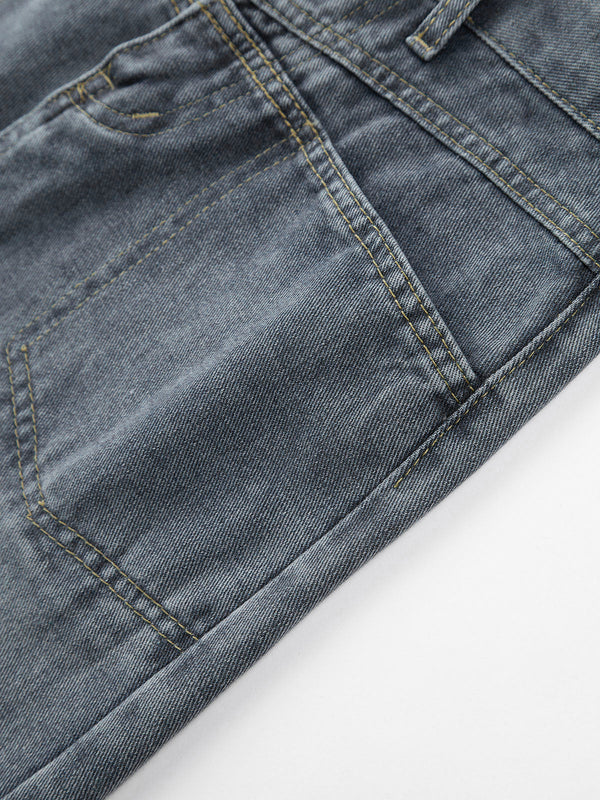 Jeans boyfriend larges - pantalons en denim bleu au style décontracté