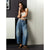 Jeans denim à jambes larges - pantalons décontractés et stylés pour femmes