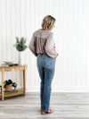 Jeans en denim contrôle ventre - flares féminines flatteuses
