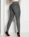Jeans taille haute extensibles - pantalon slim en denim pour femmes