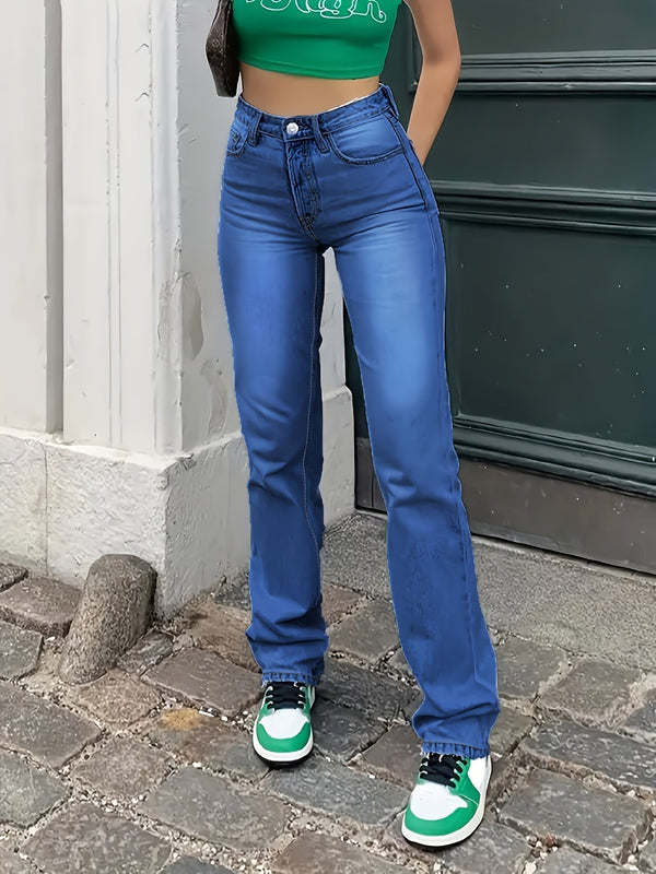 Jeans taille haute - pantalons en denim chics pour femmes