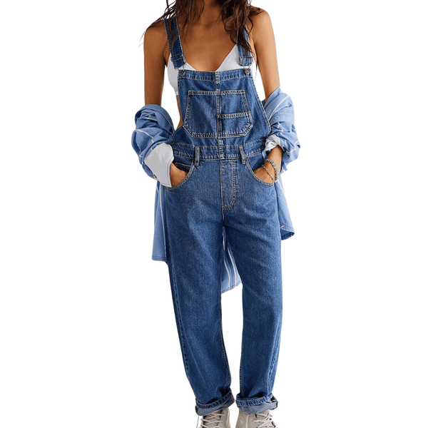 Salopettes en denim pour femmes - style décontracté et ajustement relax pour vos sorties quotidiennes