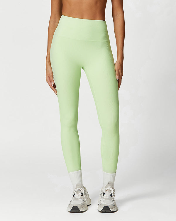 Leggings de sport à taille haute et côtelés - activewear féminin pour le fitness