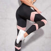 Leggings de sport - activewear féminin en noir et rose tendance