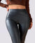 Leggings en simili cuir - pantalons noirs taille haute pour femmes