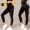 Leggings thermiques - pantalons de fitness noirs taille haute avec finitions jaunes pour femmes