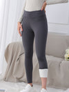 Leggings thermiques - pantalons en polaire taille haute pour femmes