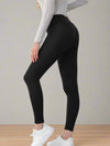 Leggings thermiques - pantalons en polaire taille haute pour femmes