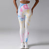 Leggings tie-dye pour femmes - pantalons de sport taille haute respirants