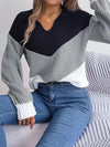 Pull tricoté - sweater v-neck chic pour femmes