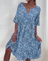 Robe fleurie pour femmes - tenue d'été légère avec manches courtes amples