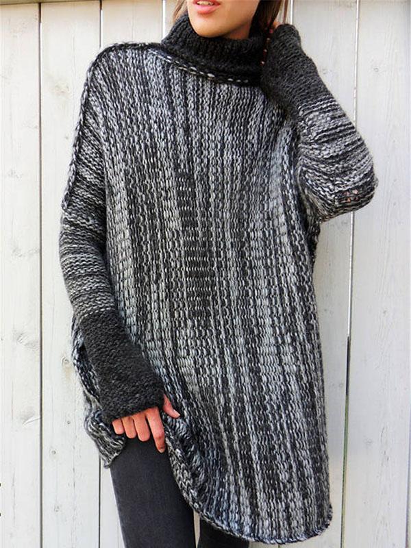 Pull à col roulé tricoté - un basique chic pour femmes