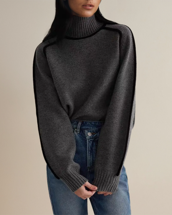Pull col roulé - sweater oversized chic pour femmes