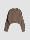 Pull court en tricot - sweat v-neck tendance pour femmes