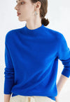 Pull en maille douce - doux pullover pour femmes à col montant