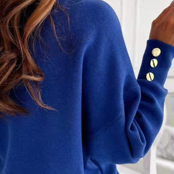 Pull en maille à col en v pour femmes - sweat élégant à manches longues