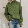 Pull en tricot épais - élégant sweater à col roulé pour femmes