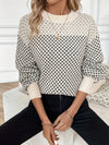 Pull en tricot - pull à motifs blancs pour femmes