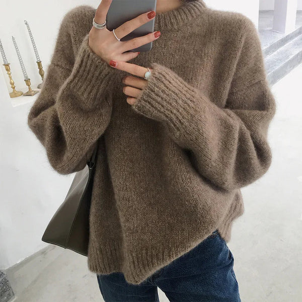 Pull en tricot - sweat oversize cosy pour femmes cet automne