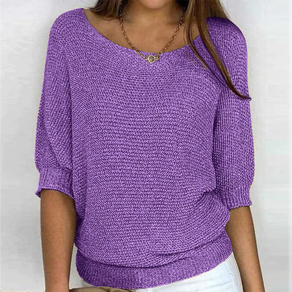 Pull en tricot - top ample et stylé pour femmes