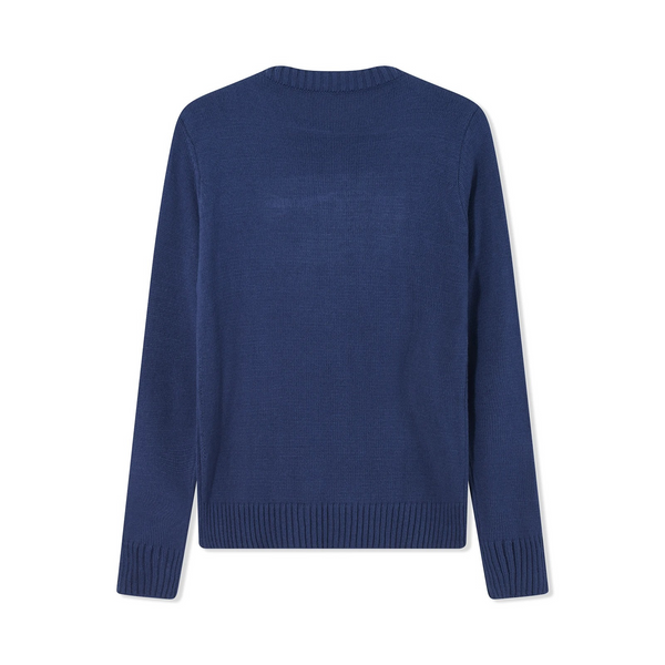 Pull tricoté avec drapeau américain - pull casual bleu marine pour femmes