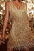 Robe à franges - élégante tenue de soirée pour femmes avec sequins