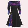 Robe accent a-line à motifs - robe pour femmes sur le thème de l'espace