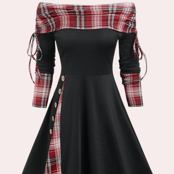 Robe accent a-line à motifs - robe pour femmes sur le thème de l'espace