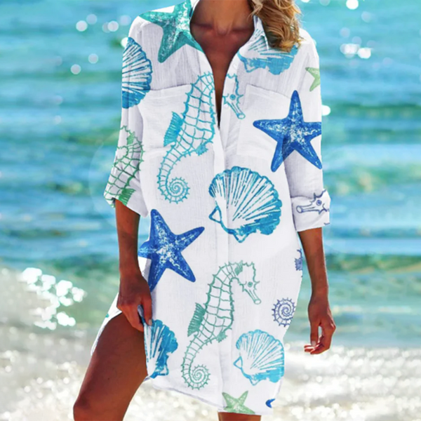 Robe de plage tie-dye pour femmes - couverture estivale vibrante
