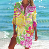 Robe de plage tie-dye pour femmes - couverture estivale vibrante