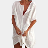 Robe d'été légère à boutonner - cover-up de plage pour femmes