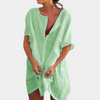 Robe d'été légère à boutonner - cover-up de plage pour femmes