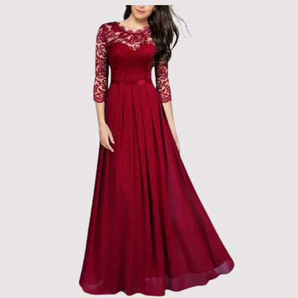 Robe maxi avec détails en dentelle pour toutes les occasions