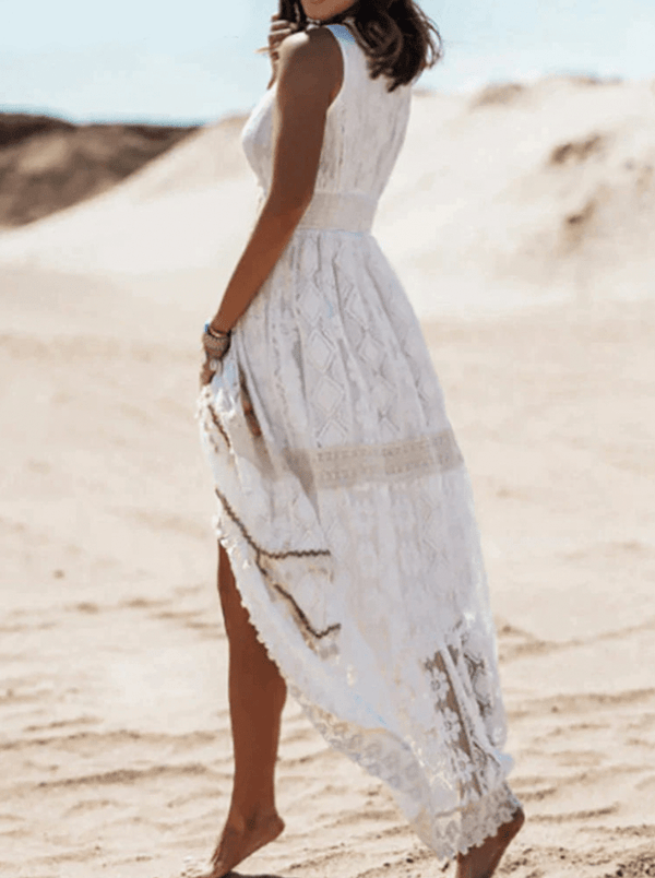 Robe maxi - élégante robe boho chic avec motifs raffinés