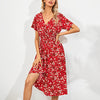 Robe midi fleurie - tenue élégante pour femmes