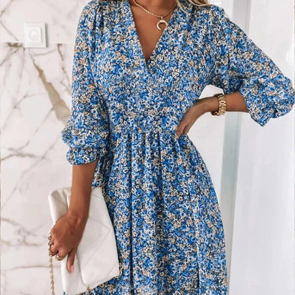 Robe midi fleuries - robe élégante pour dames