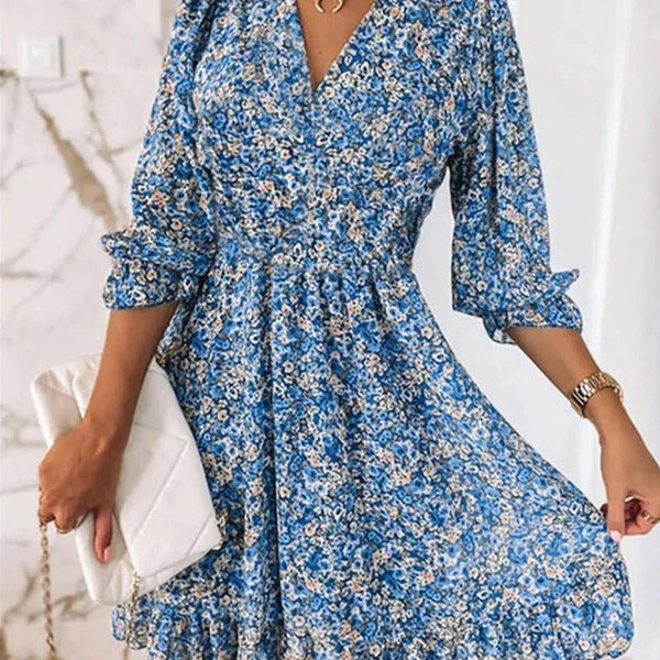 Robe midi fleuries - robe élégante pour dames