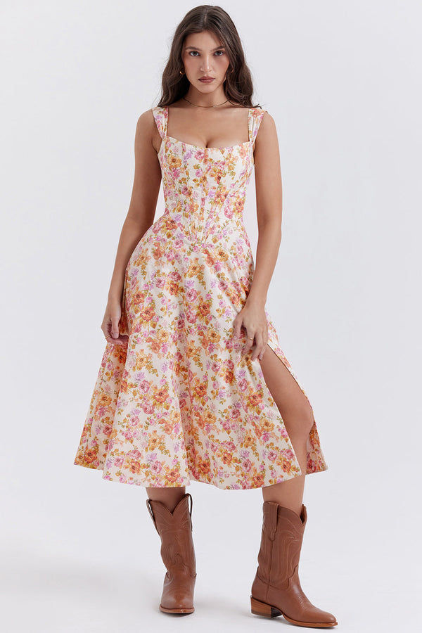 Robe midi florale - une élégante robe d'été pour toutes les occasions