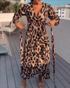 Robe midi imprimé animal - style chic élégant pour chaque occasion