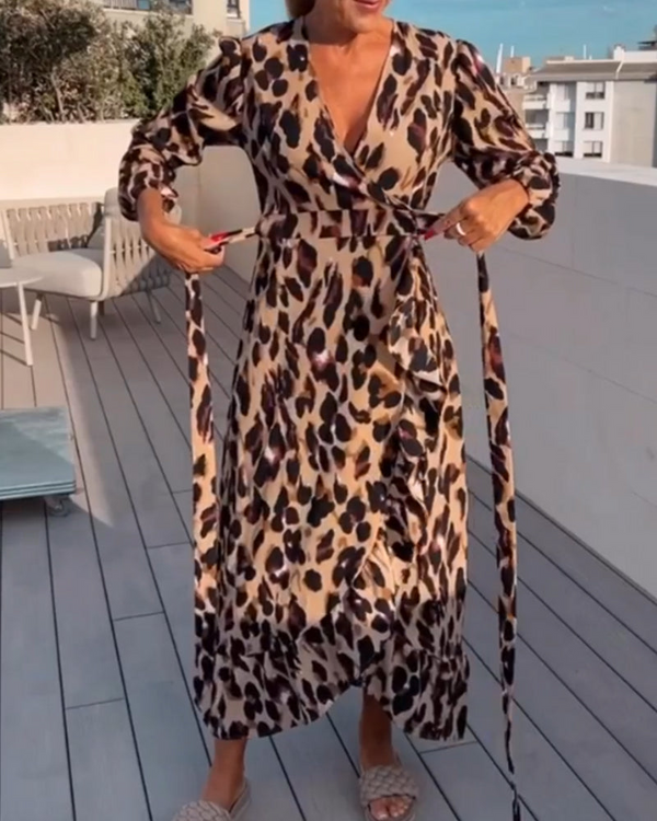 Robe midi imprimé animal - style chic élégant pour chaque occasion