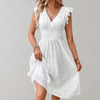 Robe midi - sublime robe d'été blanche pour femmes