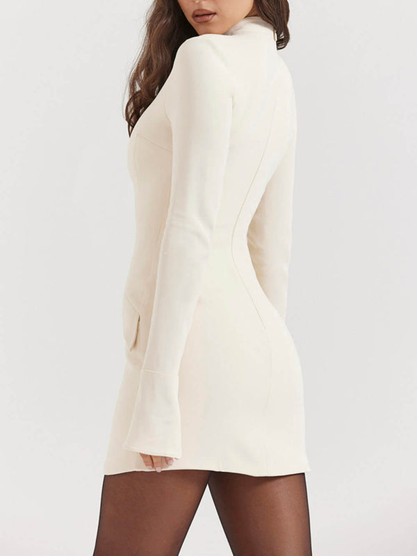 Robe mini blanche - robe élégante pour un style moderne