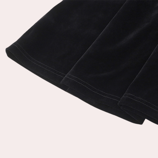 Robe mini sans bretelles - tenue en velours luxueuse pour des soirées élégantes