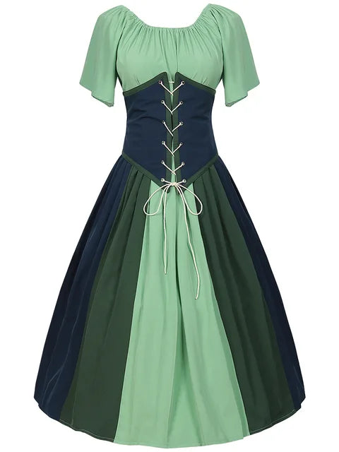 Robe renaissance - élégante longueur maxi médiévale pour femmes