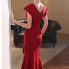 Robe rouge élégante - robe de soirée chic pour femmes
